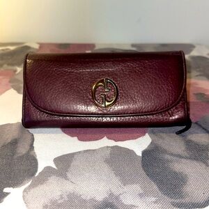 Gucci 1973 Wallet in Burgandy Leather w/COA